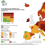 Csaknem egész Magyarország sötétvörös már az EU járványtérképén