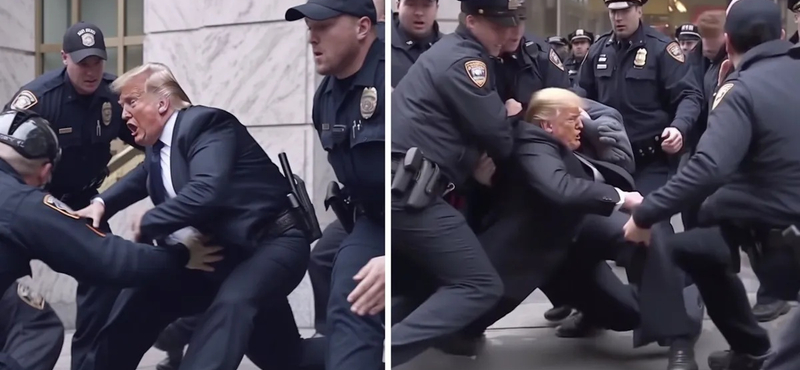 Óriásit megy a Twitteren a kamu képsorozat, amin letartóztatják Donald Trumpot
