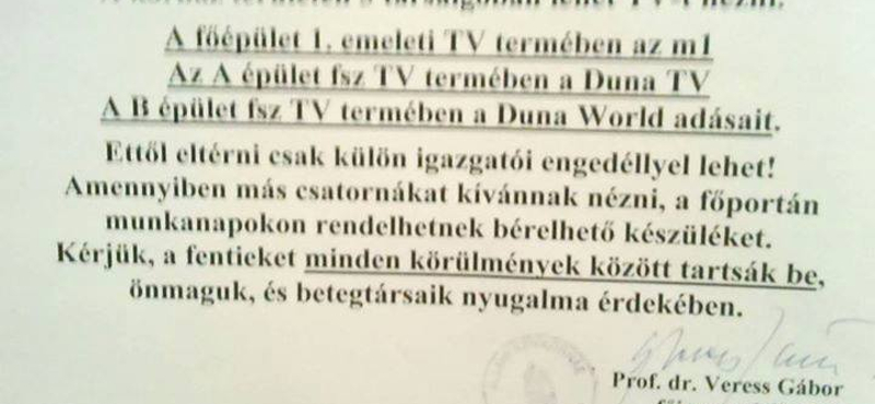 Vége a köztévé uralmának: szavazhatnak a betegek a tévéről a füredi Szívkórházban