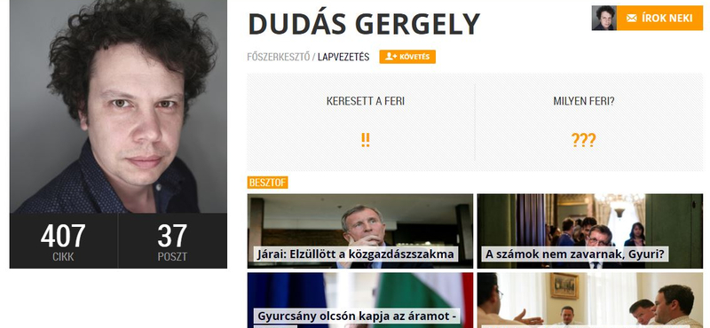 Új projektbe kezd az Index volt főszerkesztője, honlapja már visszaszámol