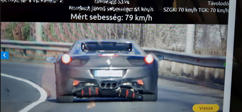 Egy nap alatt kétszer mérték be gyorshajtásért ugyanazt a Ferrarit