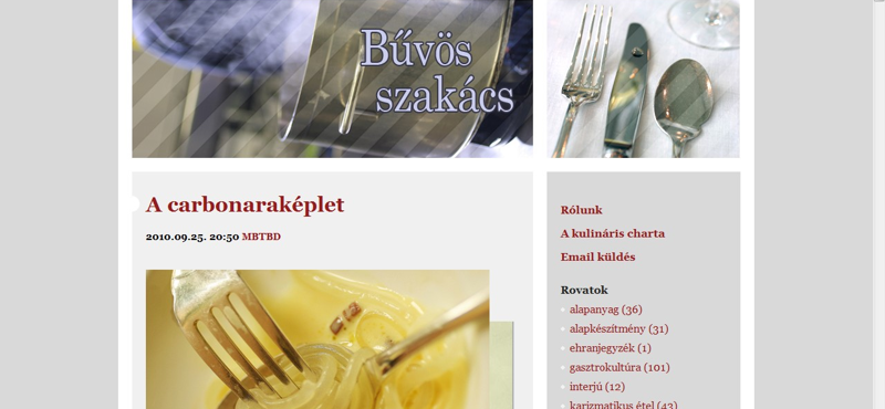 Egy verseny bámulatos menüje