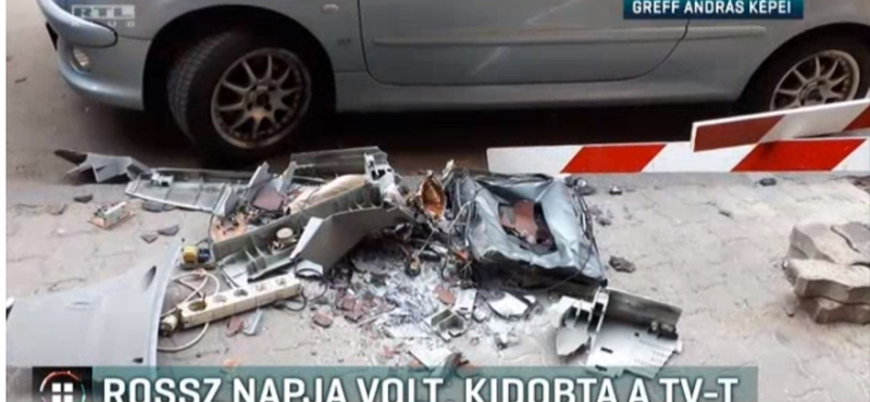 Videó is van a tévéjét a Hollán Ernő utcára hajító férfiról