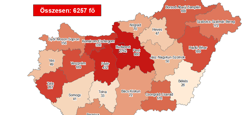 118 új fertőzöttet találtak, 57-tel nőtt az aktív esetszám