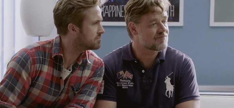 Ryan Gosling és Russell Crowe egymás agyára megy